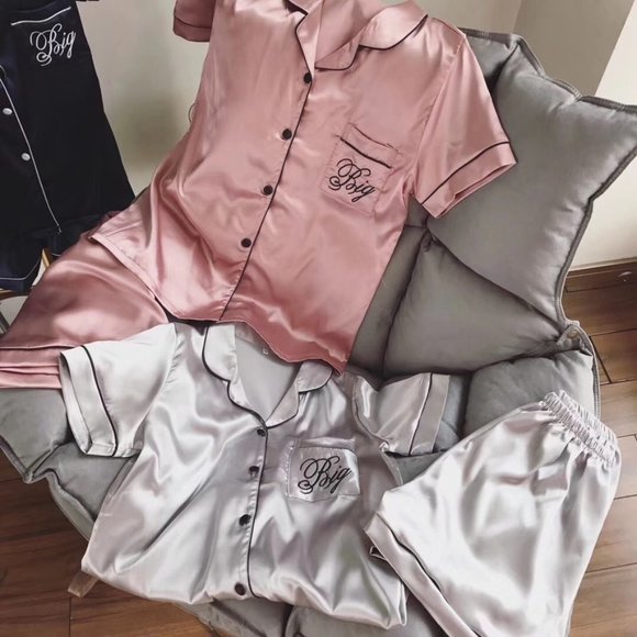 Silky Summer Short Pyjama Set Pink - Picture 5 of 7